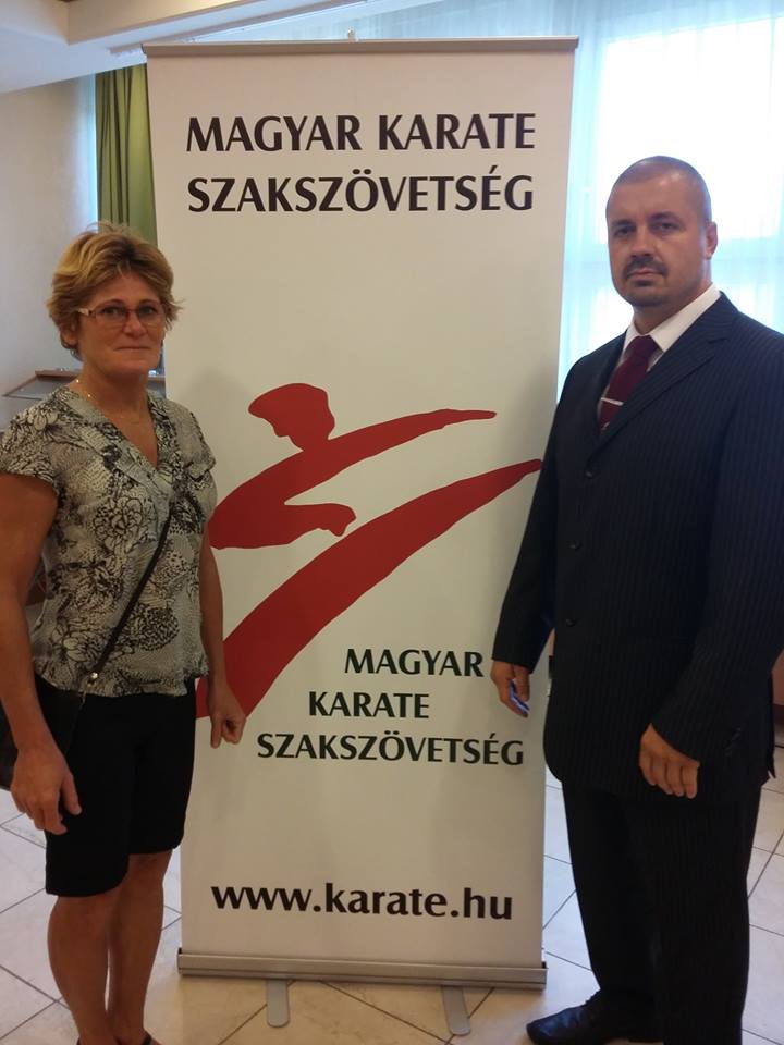 Szőllősi Judit testnevelő tanárnővel Sensei Őri Krisztián